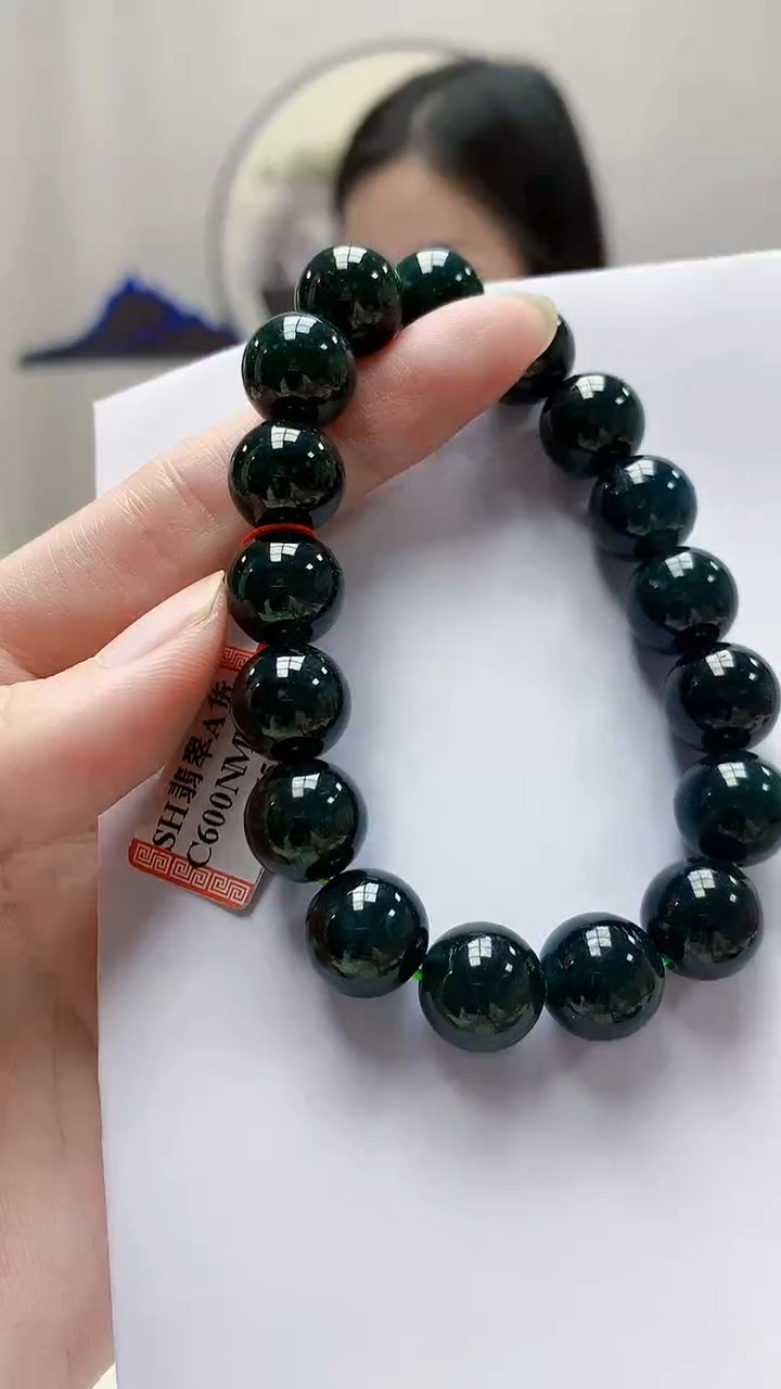 未镶嵌定制翡翠4852zm-毛货手串62