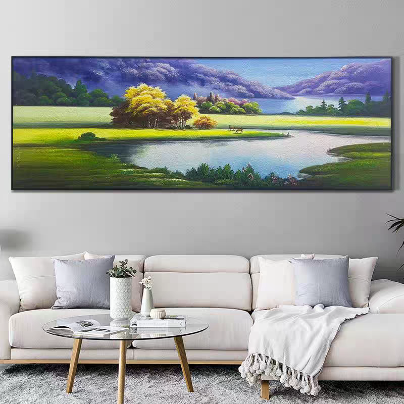 402装饰画轻奢床头山水客厅卧室现代沙发简约背景墙餐厅挂画70200