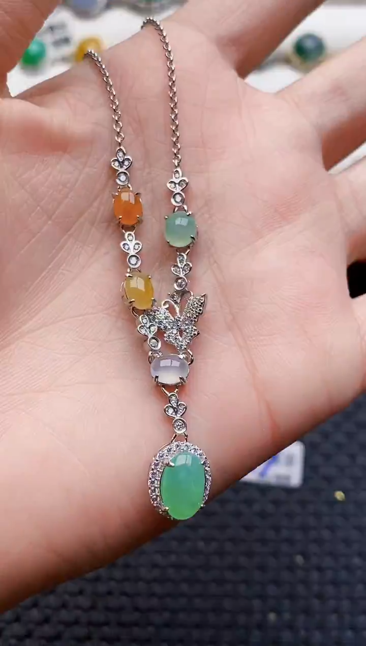 银S925镶嵌戒指翡翠4236