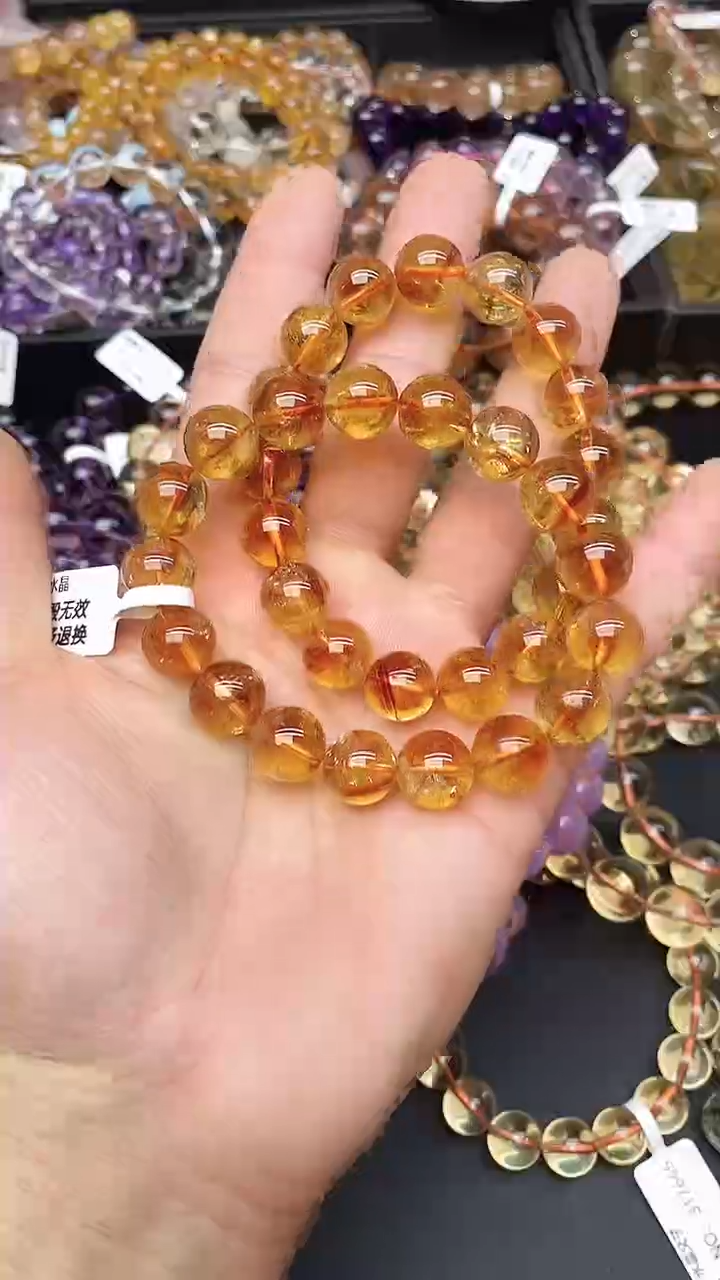 【闪购商品】水晶手链未镶嵌95 黄塔晶11mm+ 多样性发其一