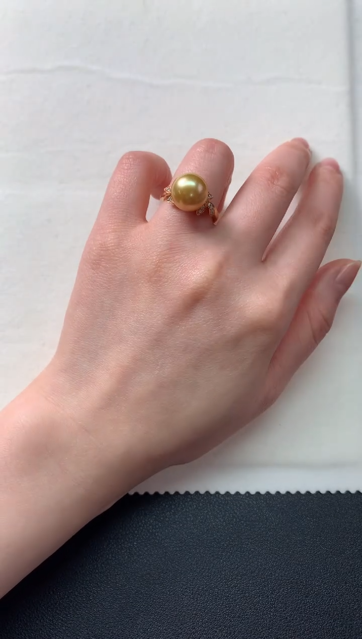【闪购商品】海水珍珠戒指18K金镶嵌D46|4800