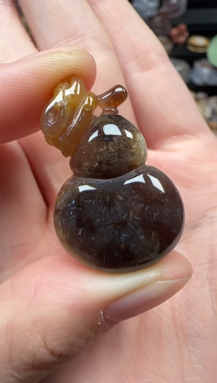 颈饰未镶嵌硅化珊瑚（珊瑚玉）350