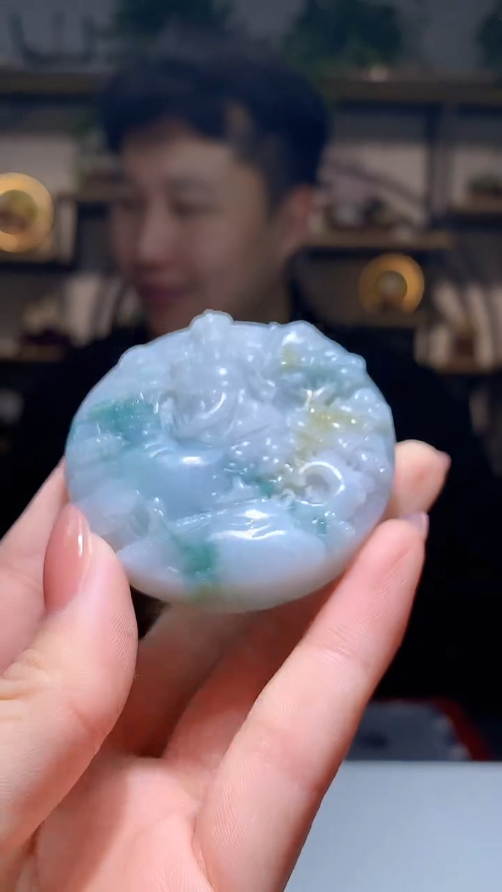 【闪购商品】定制翡翠未镶嵌1063hm-毛货挂件17