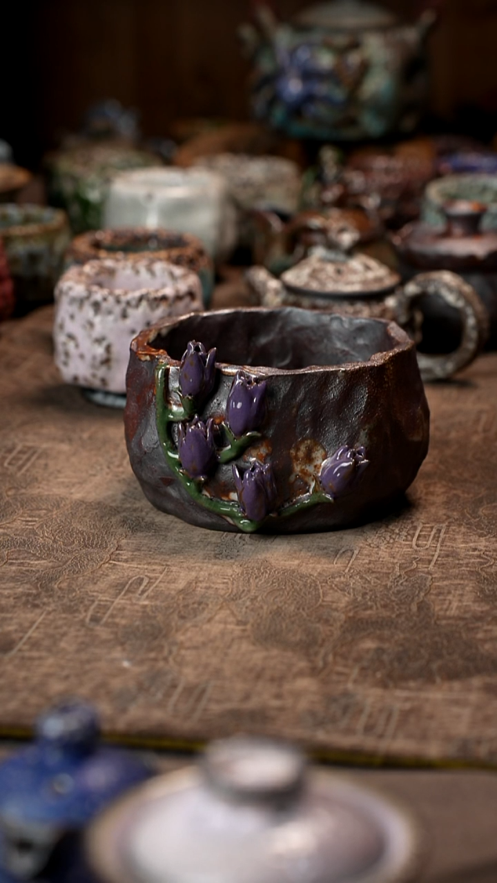 兔**生景德镇柴烧志野杯