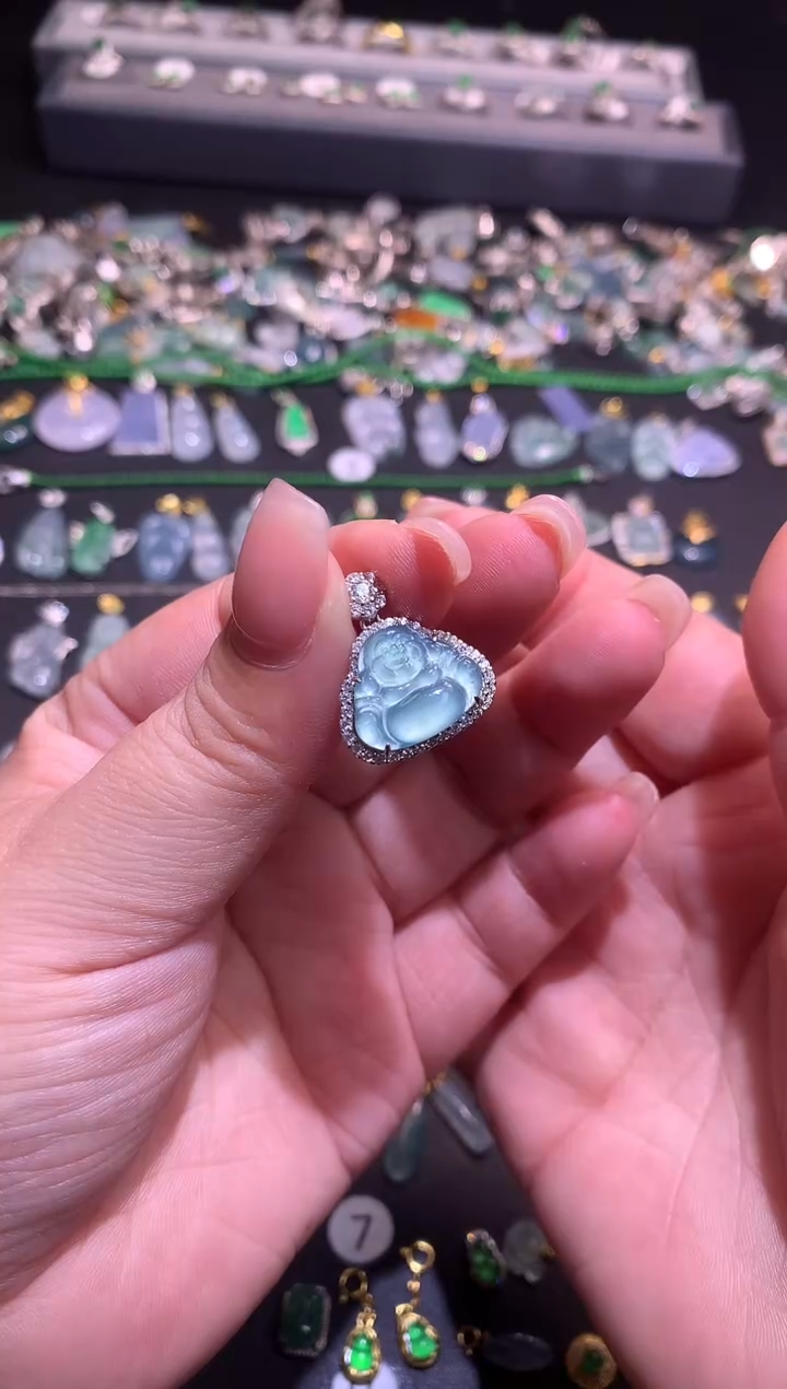 【闪购商品】翡翠颈饰银S925镶嵌111111