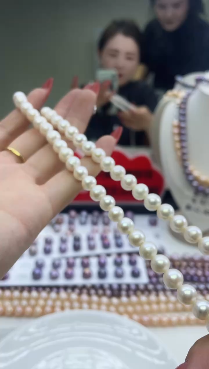 未镶嵌项链淡水珍珠白色系项链