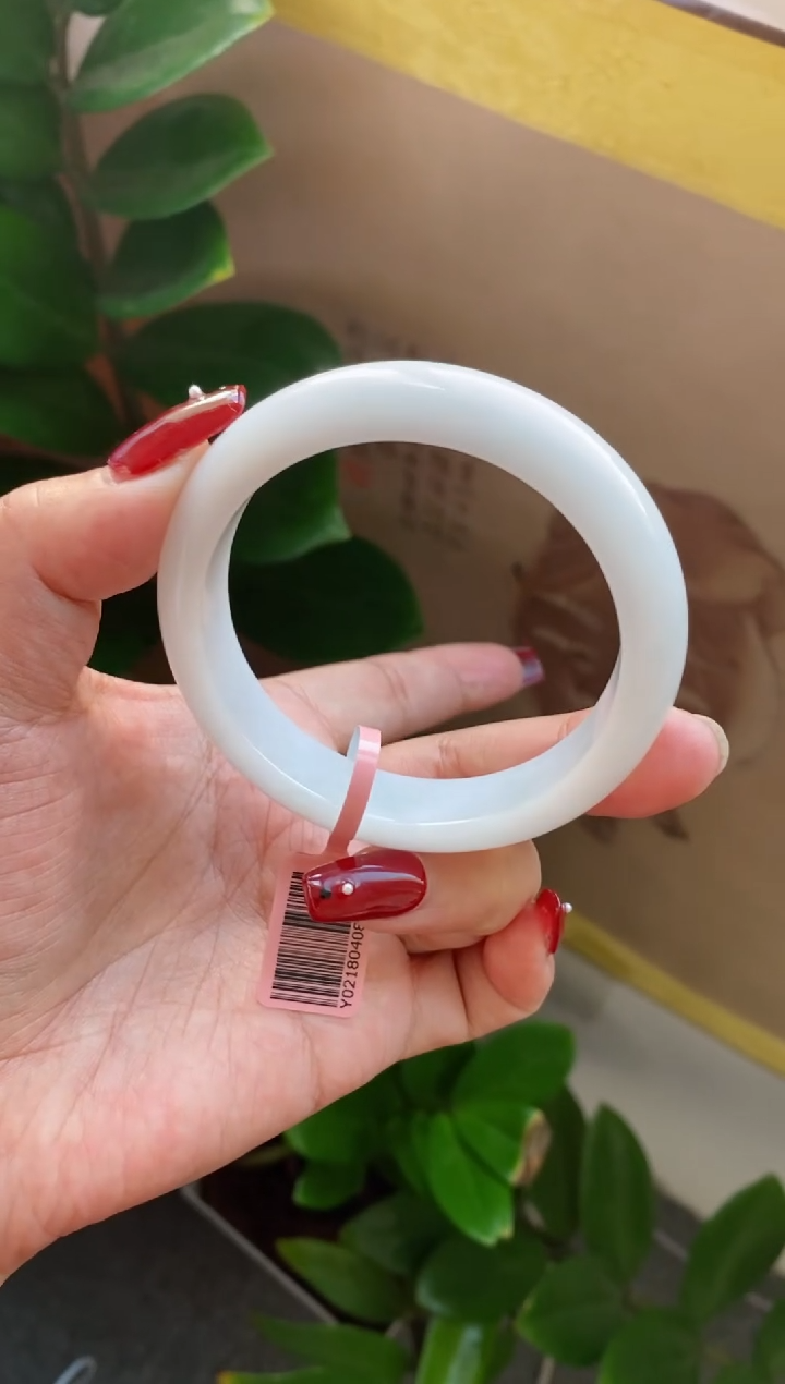 【闪购商品】翡翠手镯未镶嵌（胶润白月光）7号