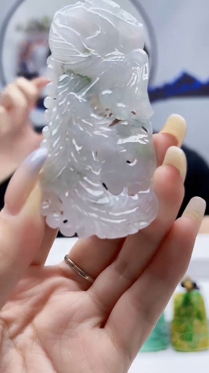 未镶嵌定制翡翠毛货挂件24