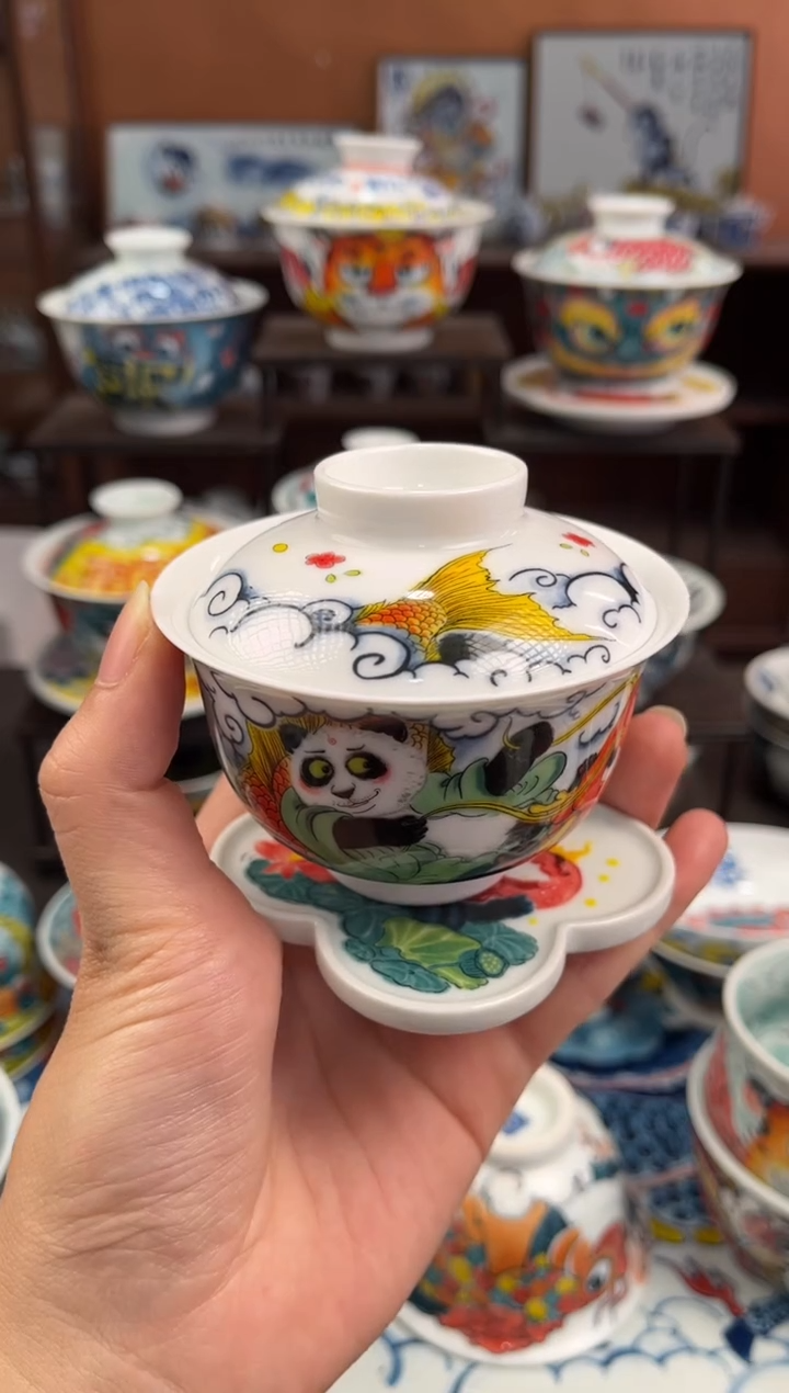 拙明院（宠粉价格）元宝盖碗+杯垫