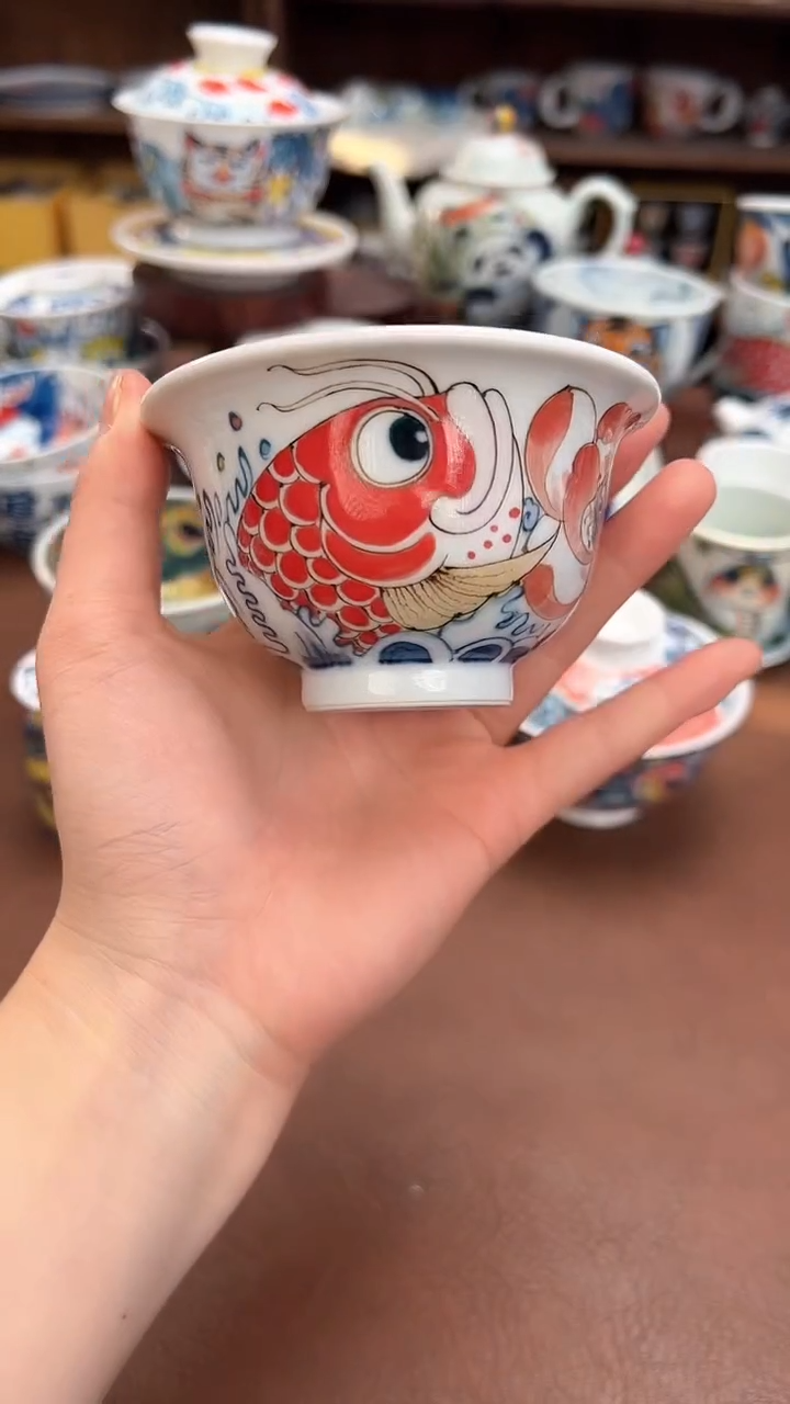 【闪购商品】宠粉福利价        莲年有鱼压手杯