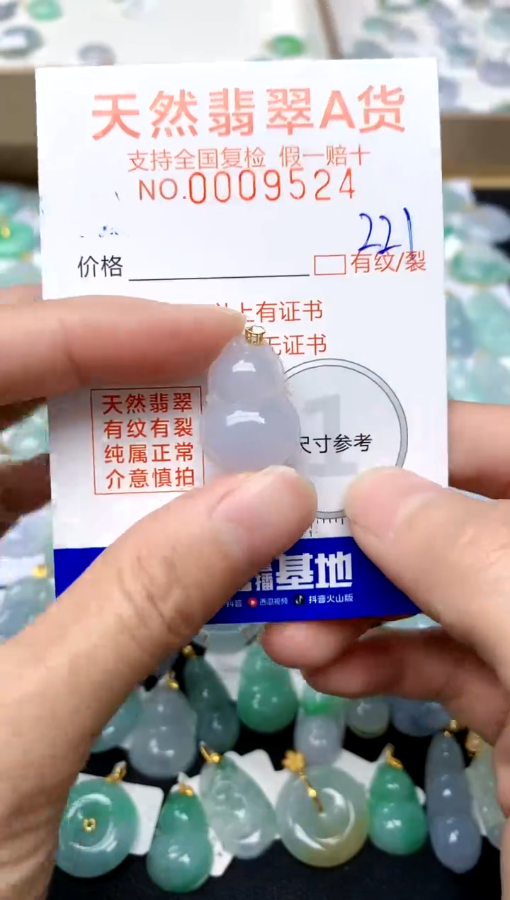 【闪购商品】翡翠颈饰18K金镶嵌221天然A货翡翠