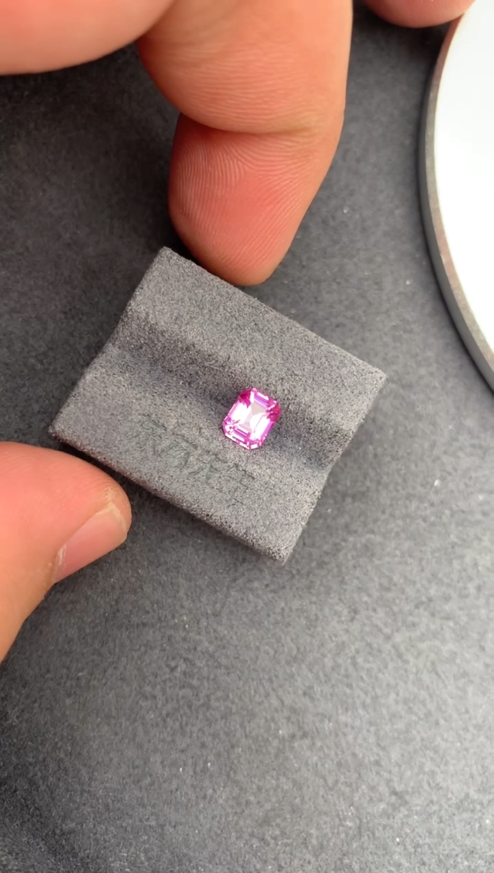 裸石彩色蓝宝石1ct 帕帕拉恰 定制 A