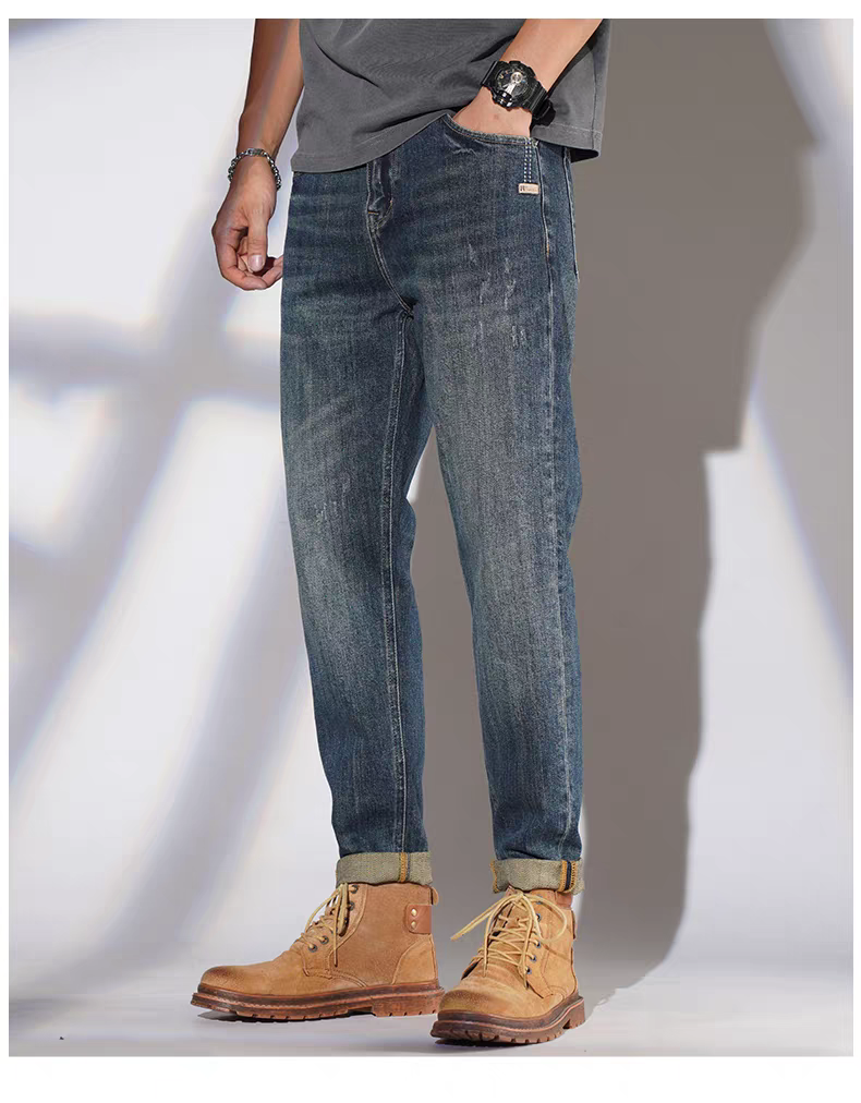 【A01-200】秋冬男款牛仔裤大牛修身直筒高级感男士