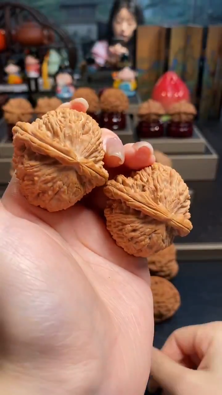 文玩核桃把件D５９５白狮子４６