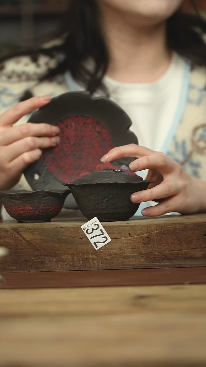 设计师手作款 落单盖碗套装