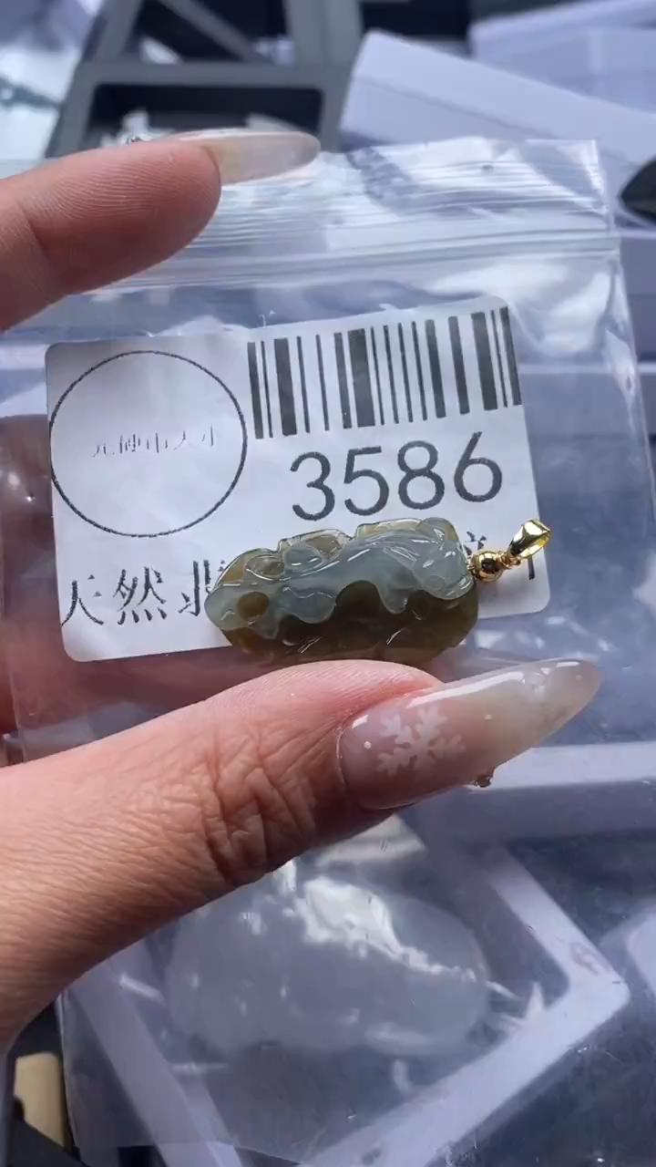 颈饰未镶嵌翡翠3586