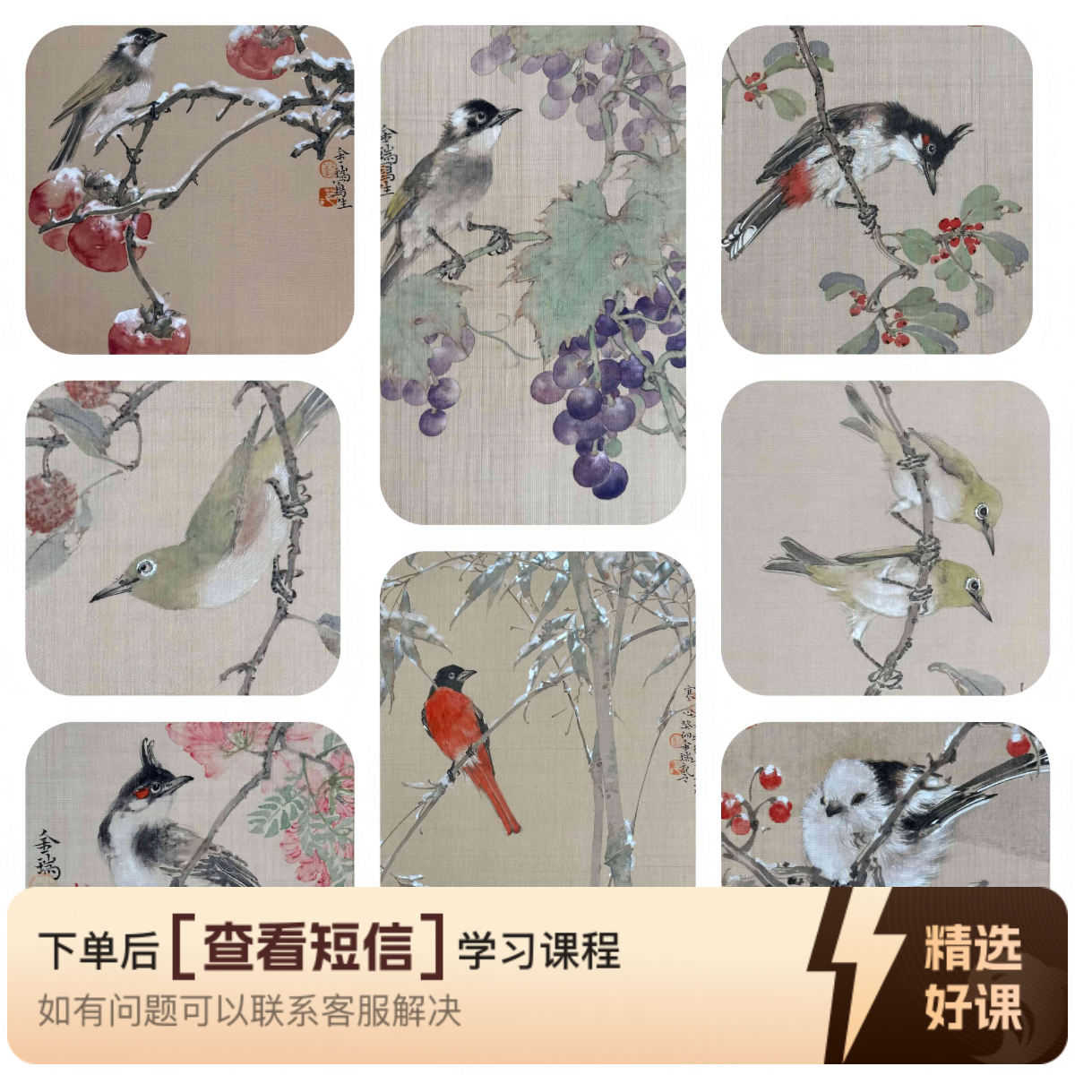问羽•观鸟日记--刘金瑞花鸟画