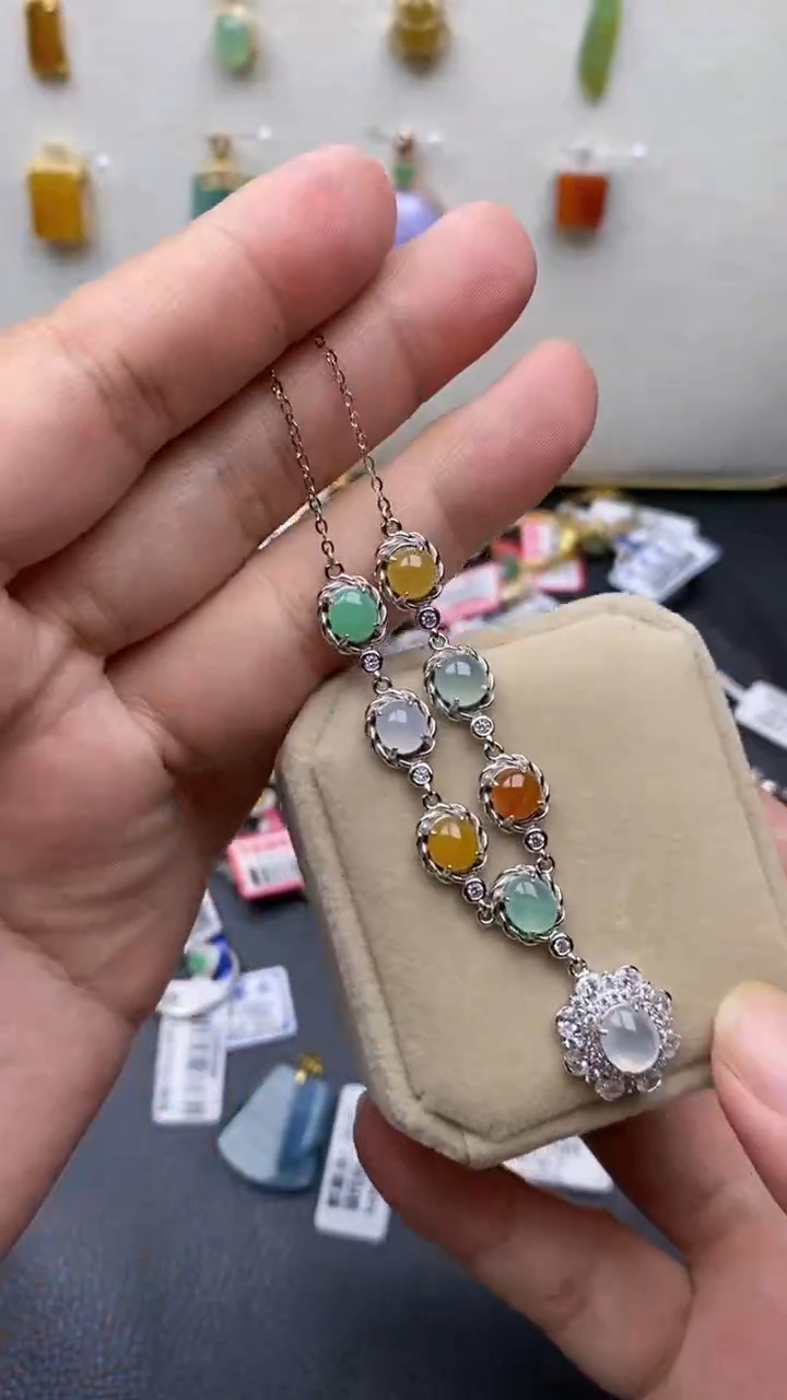 银S925镶嵌戒指翡翠1