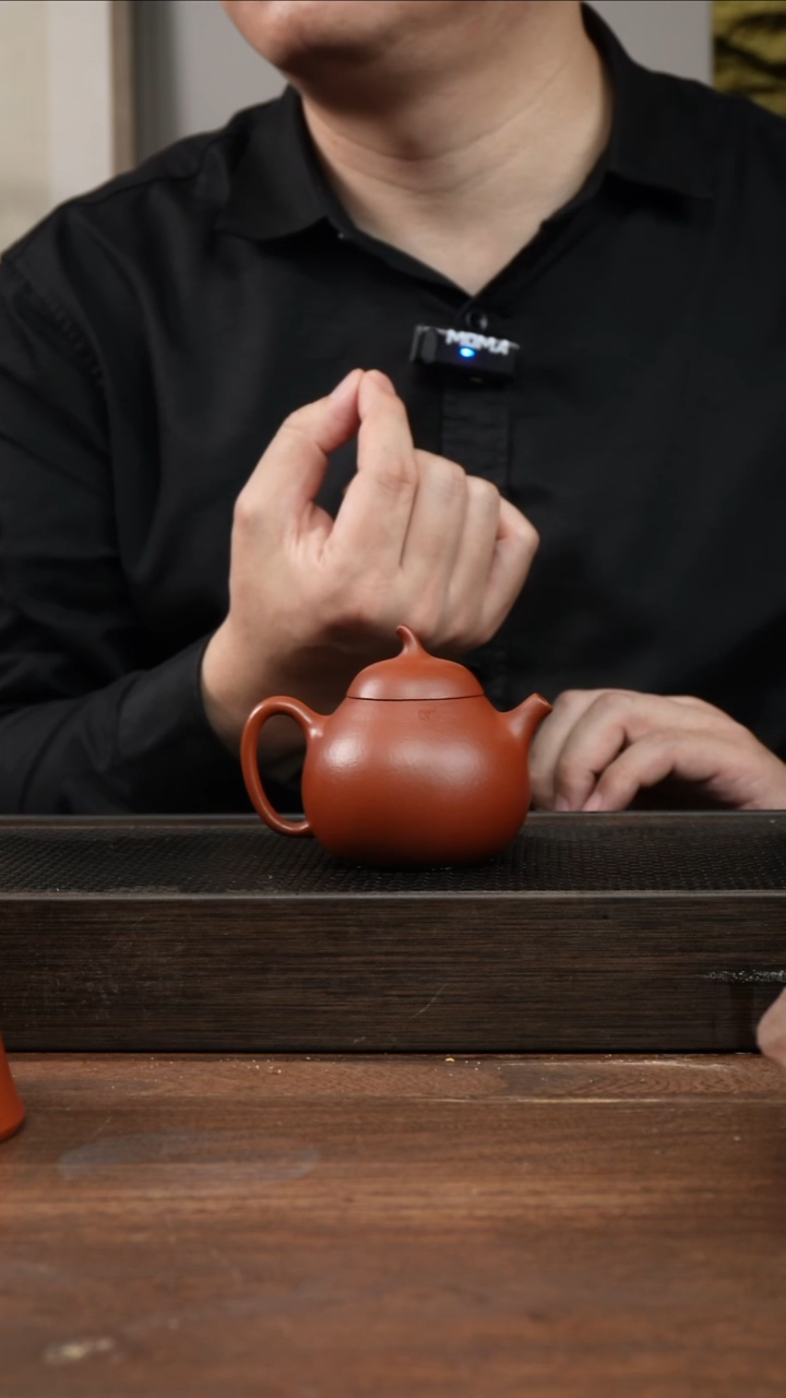 茶杯紫砂儒*朱泥茄瓜     180CC  