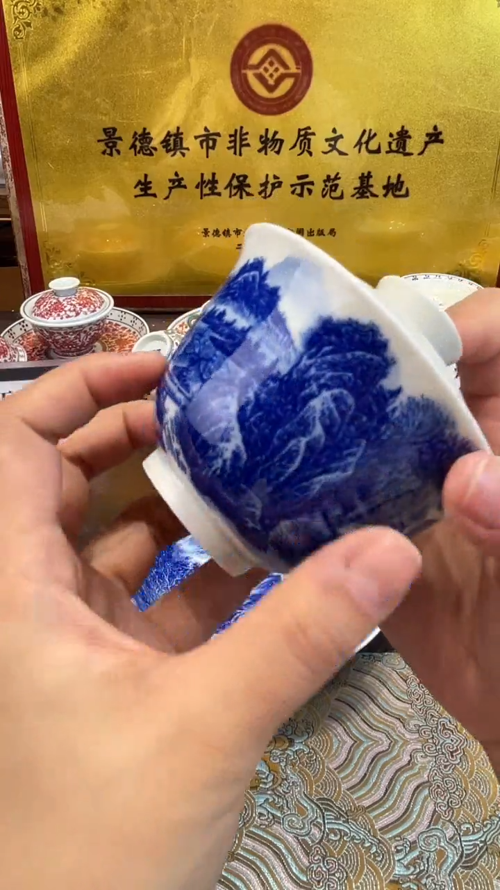 杯子瓷景德镇手工手绘陶瓷