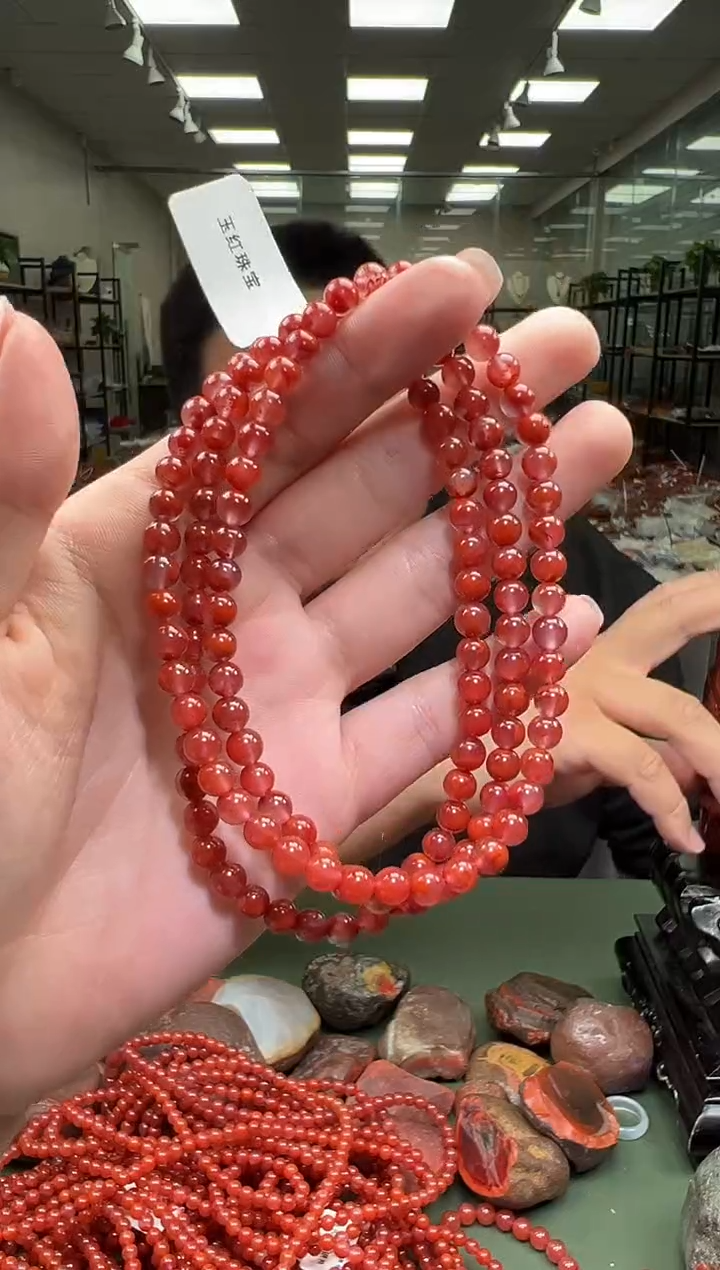 【闪购商品】南红玛瑙手链未镶嵌多圈手串一条约5mm +多样性发货
