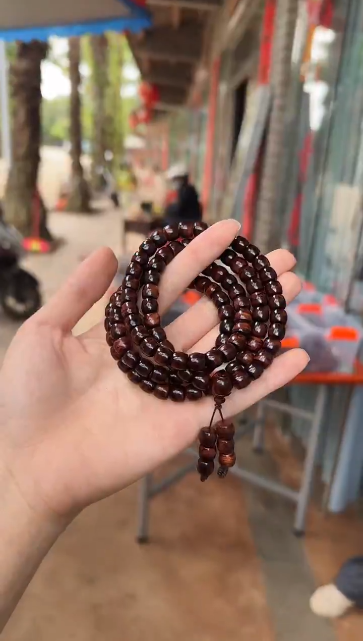 黄花梨/降香黄檀0.8X108紫油梨老型筒珠多样发一