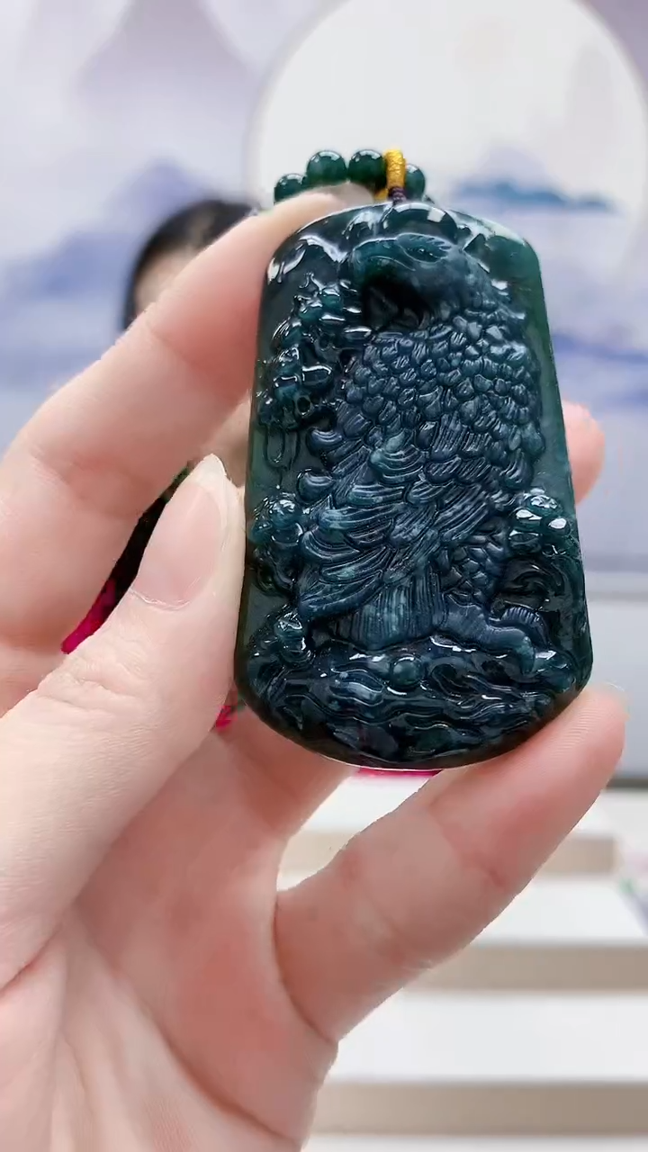 未镶嵌定制翡翠4812ry-毛货挂件94