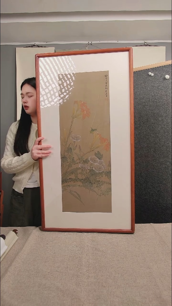 书法两尺工笔花鸟画