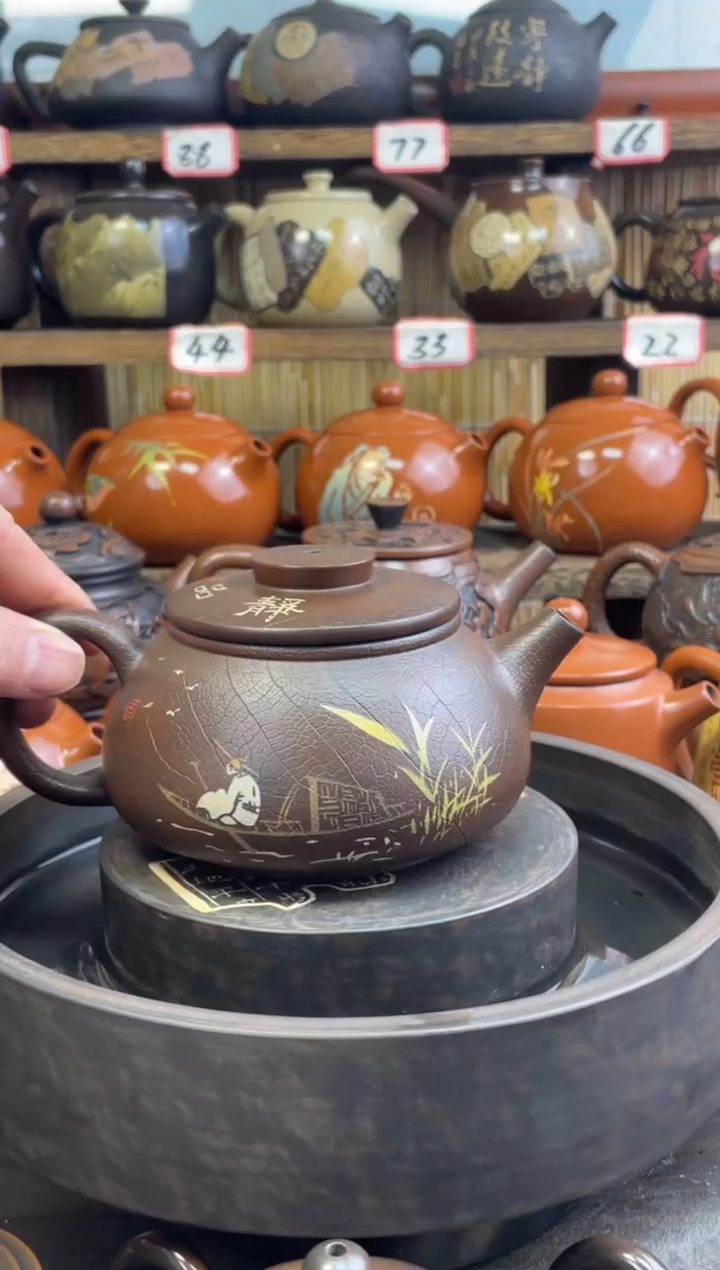 【闪购商品】壶建水紫陶纯手工彩填壶