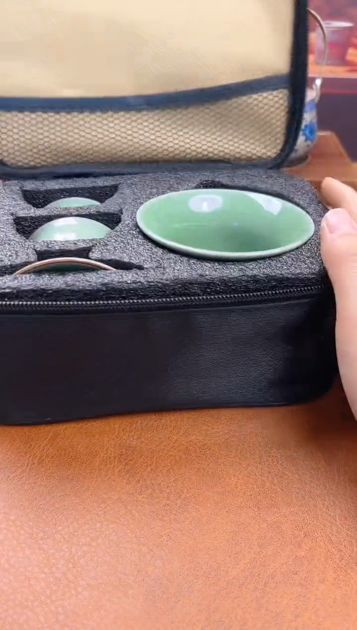 陶瓷茶具摆件旅行套组