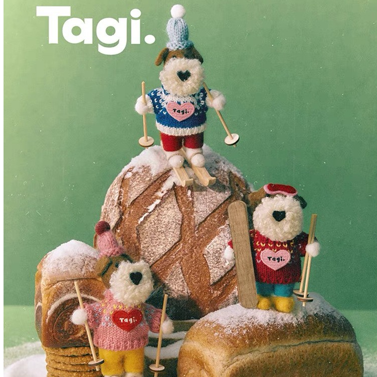 Tagi.《爆米花》费尔岛滑雪毛毡挂件运动小狗包挂件配饰CHENSHOP