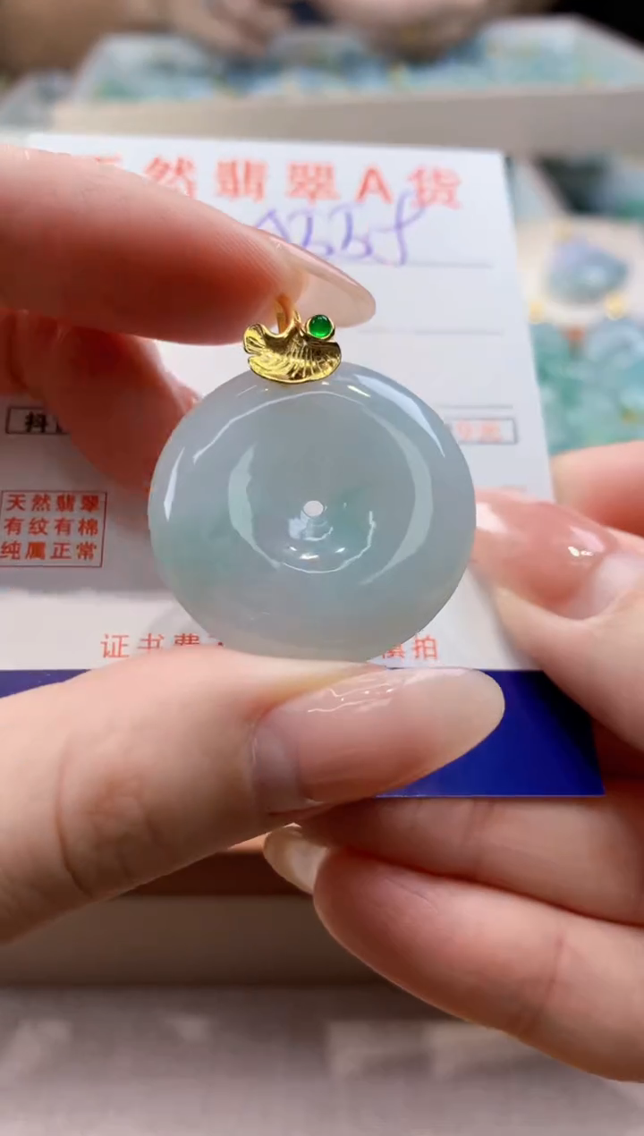 颈饰未镶嵌翡翠天然翡翠挂件 