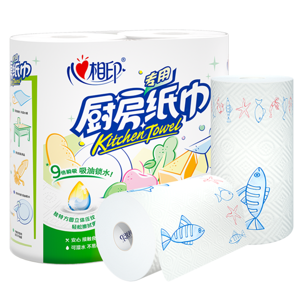 心相印有芯厨房纸巾 2卷