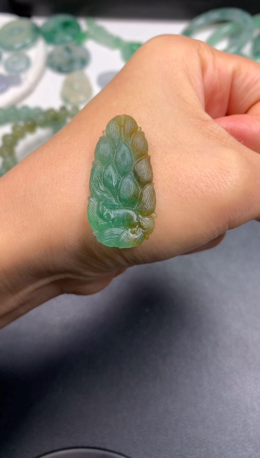 未镶嵌定制翡翠0366427435（34*17*3.1）