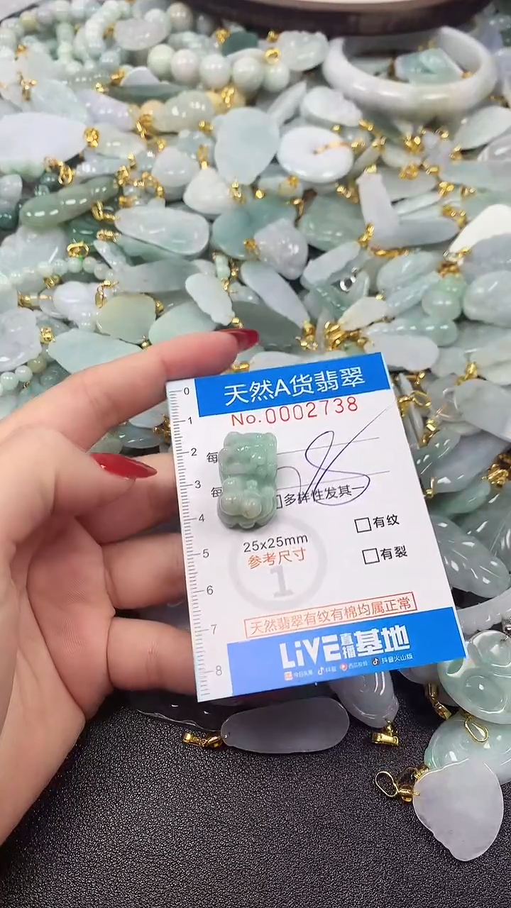 颈饰未镶嵌翡翠净货挂件-2738