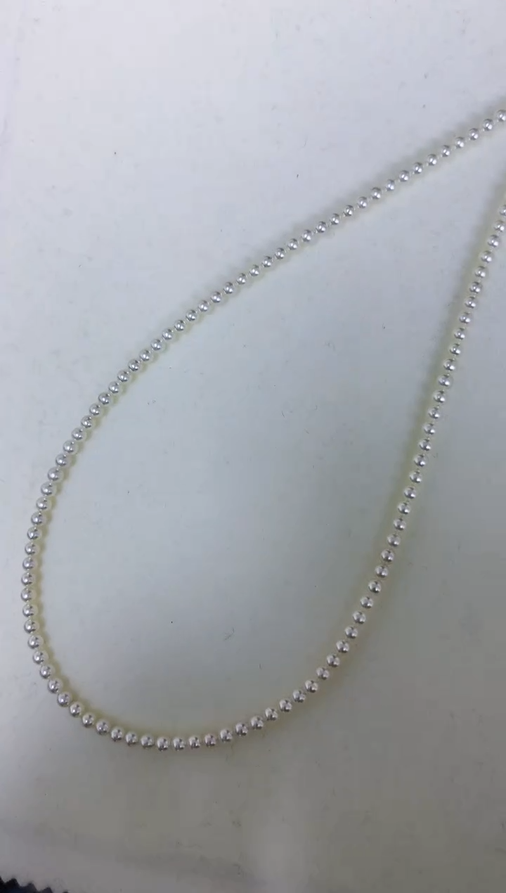 【闪购商品】海水珍珠饰品18K金镶嵌3-3.5roseP满珠链带大证