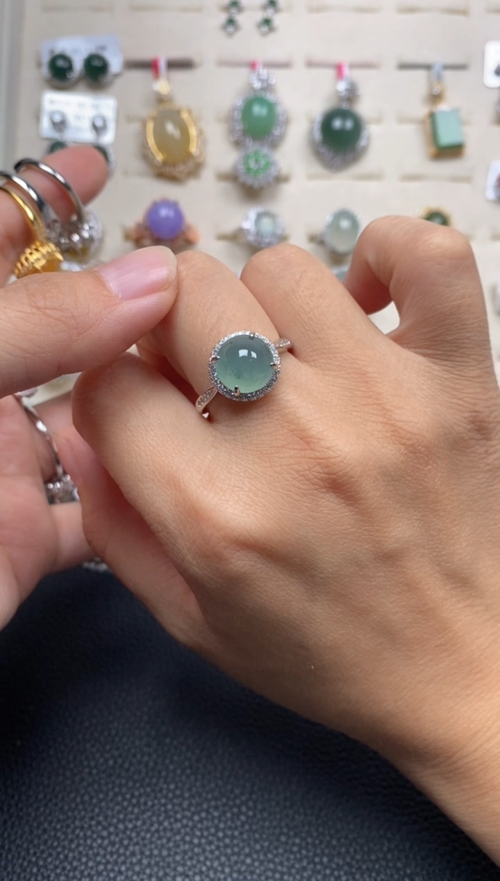 【闪购商品】翡翠戒指银S925镶嵌11111