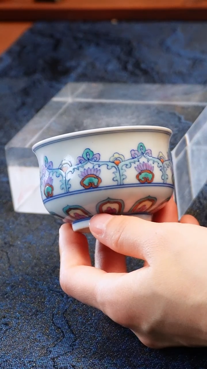 柚野福利斗彩宝象单杯