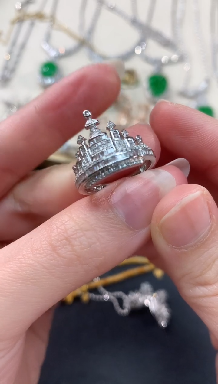 【闪购商品】钻石戒指18K金镶嵌A104|4980