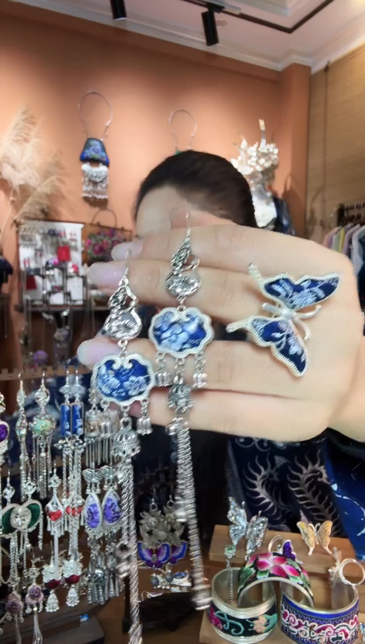 刺绣纯手工民族风耳环