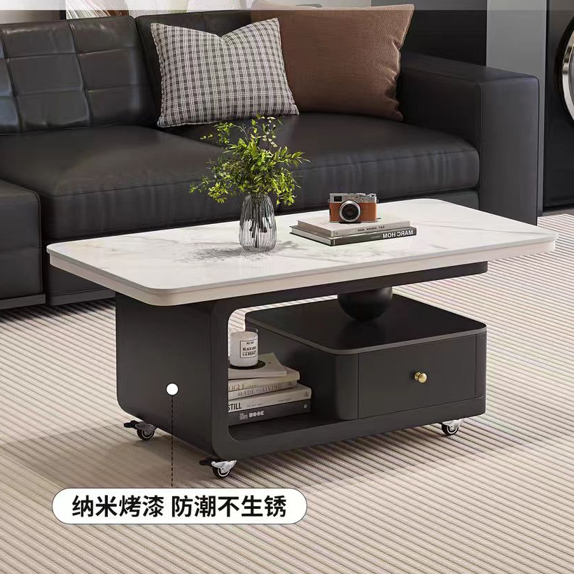 意式防锈铁艺意式简约可移动茶几客厅家用烤漆