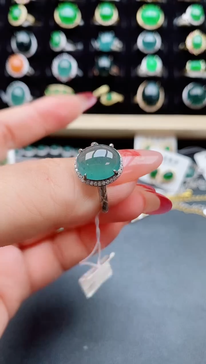 【闪购商品】翡翠戒指银S925镶嵌50805