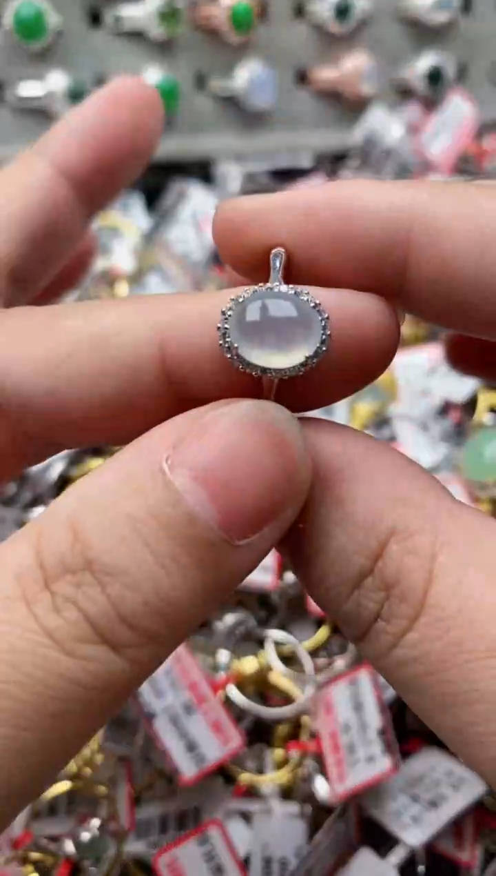 【闪购商品】翡翠戒指银S925镶嵌222222---8