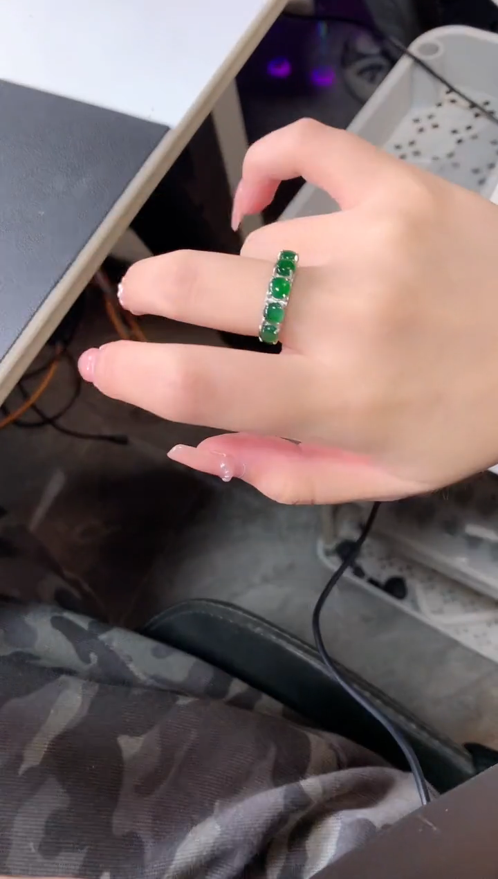 【闪购商品】翡翠戒指银S925镶嵌5214142