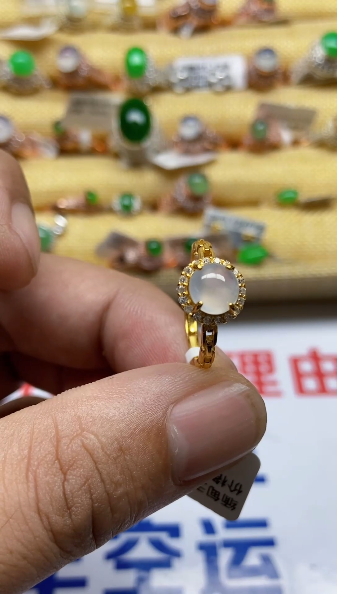 【闪购商品】翡翠戒指银S925镶嵌0000