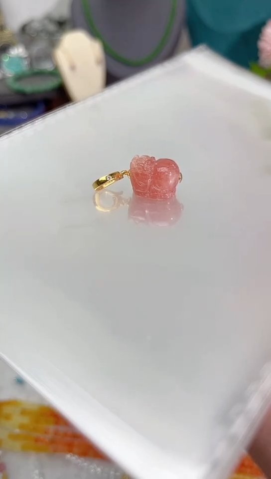 【闪购商品】菱锰矿（红纹石）颈饰银S925镶嵌貔貅