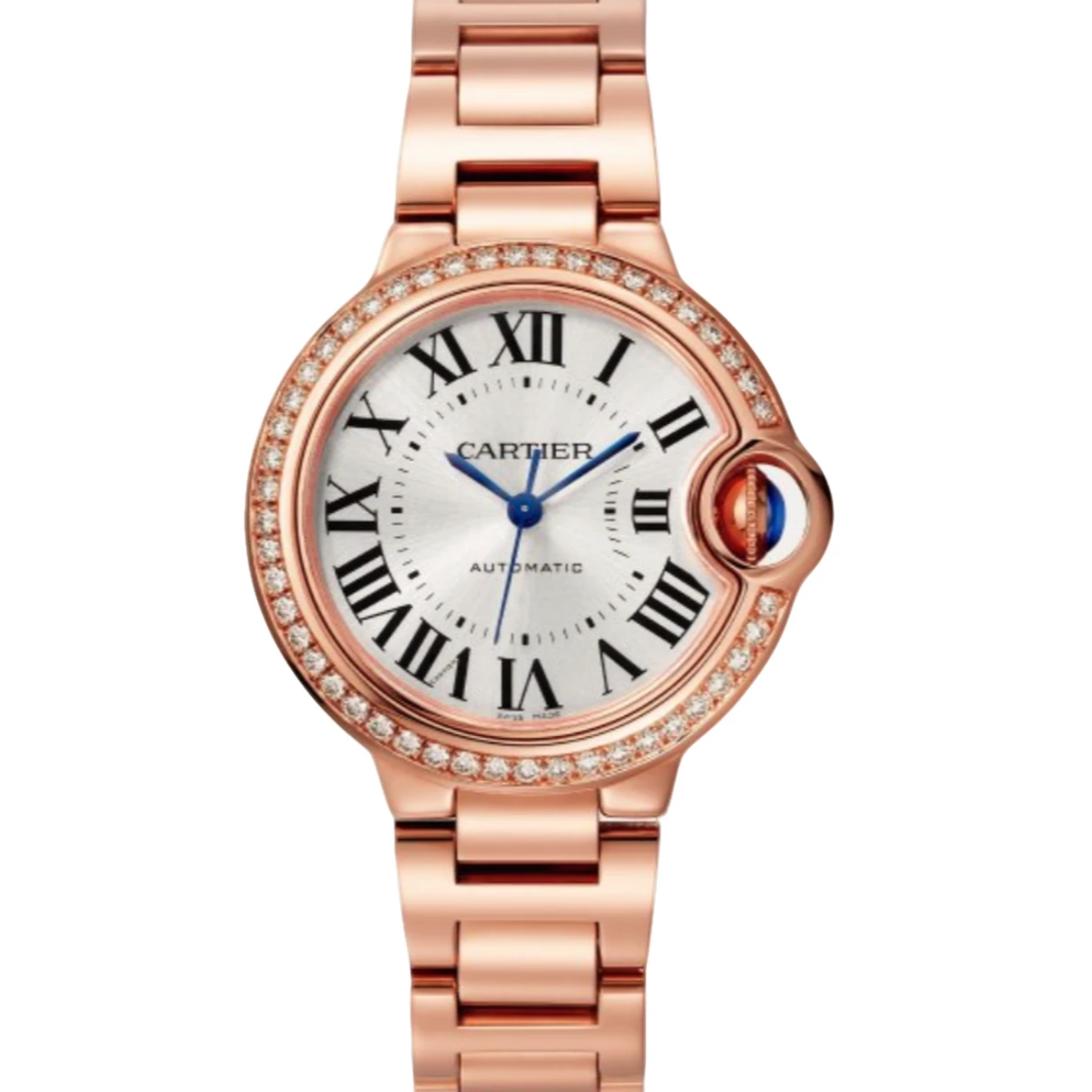 99新 Cartier/卡地亚 33玫瑰金原钻机械23年全套 WJBB0063