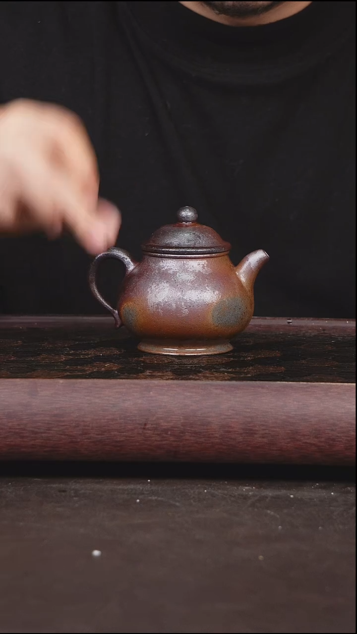 茶壶紫砂柴烧 壶