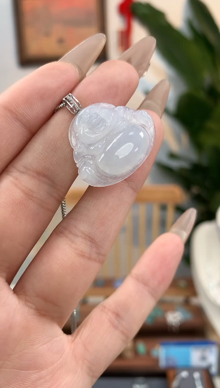 【闪购商品】翡翠吊坠(不含链)18K金镶嵌佛公