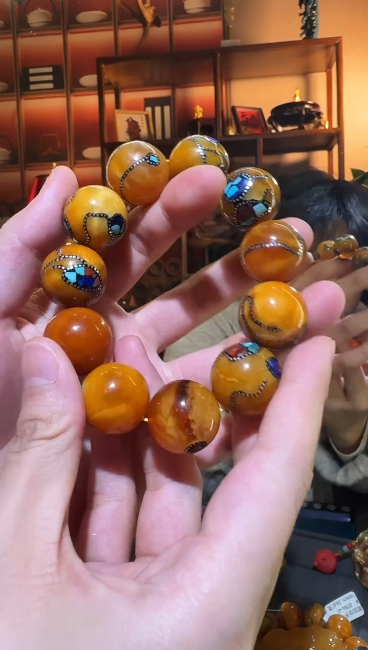 蜜蜡颈饰未镶嵌8962天然蜜蜡珠宝奇石